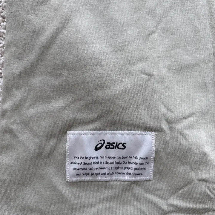 [BUNJANG] Asics Logo T-shirt Khaki Short Sleeve / 아식스 로고 티셔츠 카키색 반팔