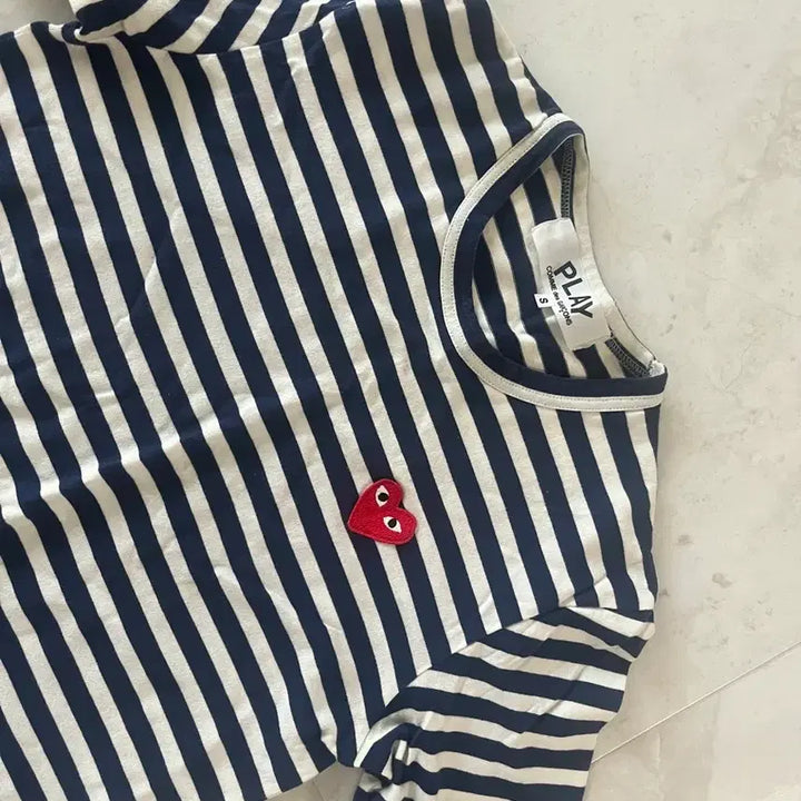 [BUNJANG] Comme des Garcons Stripe Long Sleeve T-shirt Navy (Women&