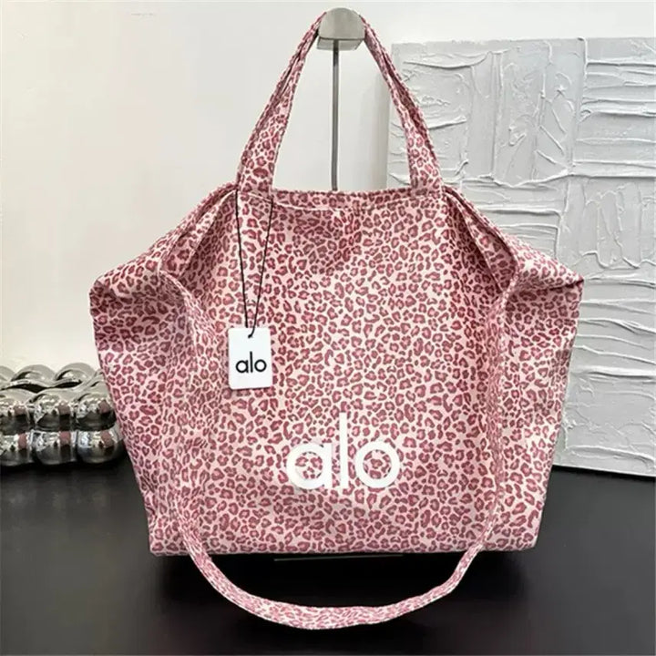 [BUNJANG] Alo Pink Leopard Tote Bag / 알로 핑크 레오파드 토트
