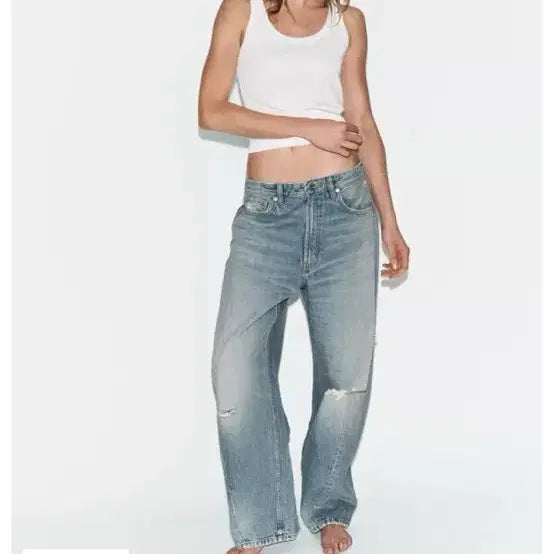 [BUNJANG] Zara Distressed Jeans / 자라 디스트로이드 진 32(새상품)