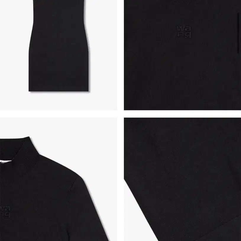 [SOLD OUT] [XS] 알렉산더왕 알왕 피티드 로고 모크넥 드레스 원피스 치마 블랙