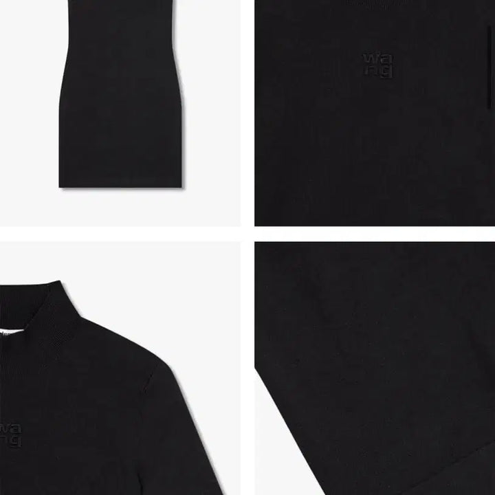 [SOLD OUT] [XS] 알렉산더왕 알왕 피티드 로고 모크넥 드레스 원피스 치마 블랙