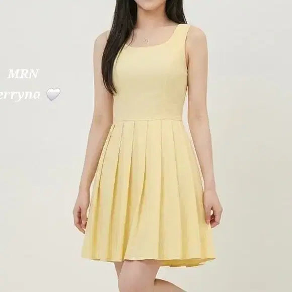 [BUNJANG] Merryna Pleated Sleeveless Mini Dress 2 Colors / (빠른배송/국내제작) 플리츠 나시 원피스 2color