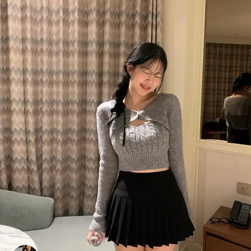 [BUNJANG] ownt Betty Bolero Cardigan Set (Includes Tank Top) / 온트 ownt 베티 볼레로 가디건 세트 (나시 포함)