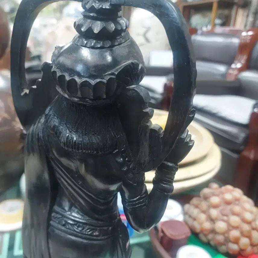 [BUNJANG] Wooden Asian Style Sculpture Ornament / 목조 아시아 신상 조각상 장식품