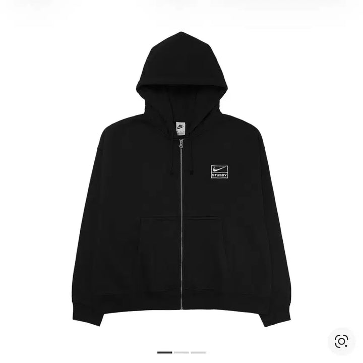 [BUNJANG] Nike x Stussy Washed Fleece Hoodie Black / 나이키 x 스투시 풀 집 워시드 플리스 후드 블랙