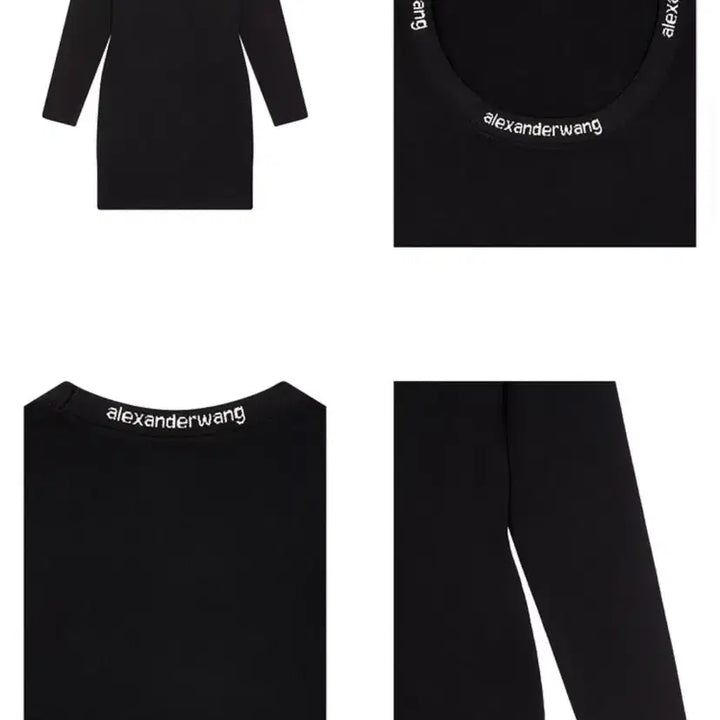 [SOLD OUT] [XS,S] 알렉산더왕 알왕 로고 트림 바디콘 원피스 드레스 치마 블랙