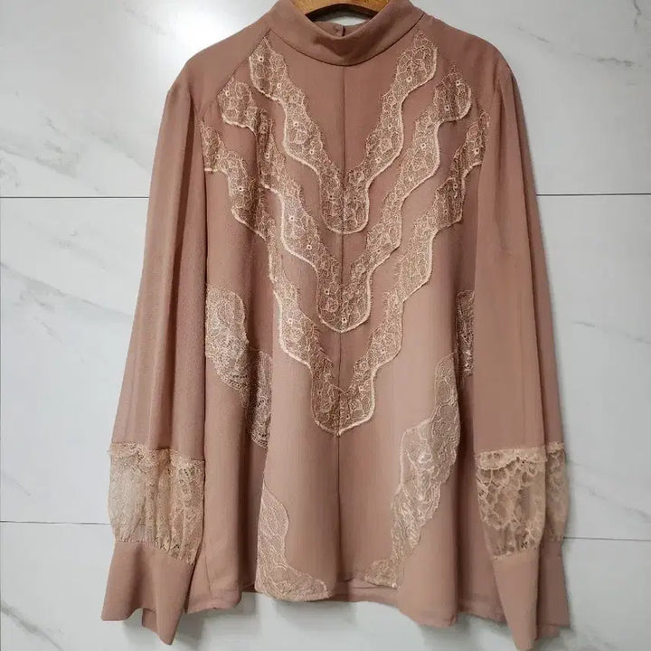[SOLD OUT] 모조에스핀 시스루 레이스 블라우스.