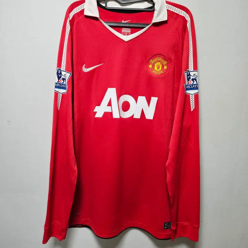 [BUNJANG] Manchester United 2010-11 Home Park Ji-Sung Player Issue Long Sleeve Jersey (XL) / [XL]10-11 맨유 홈 지급용 박지성 리그 유니폼