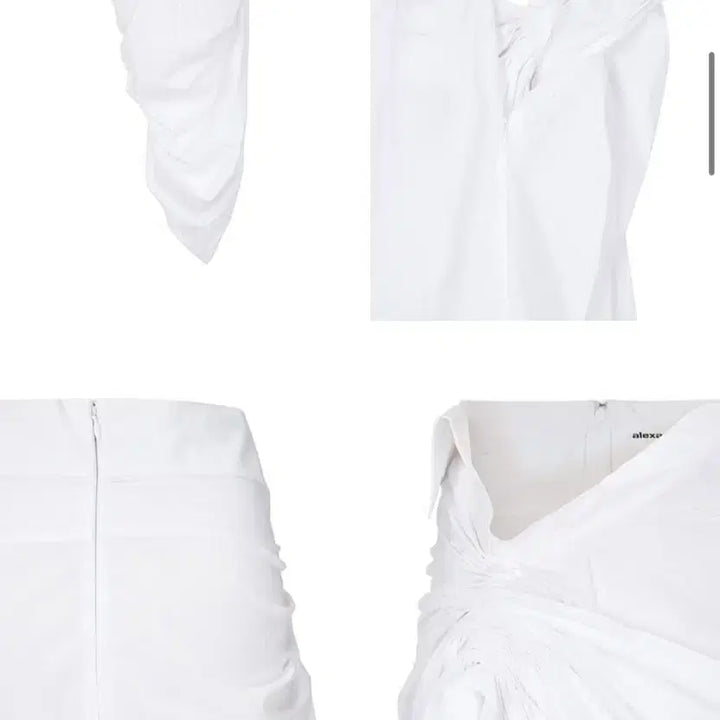 [SOLD OUT] [0] 알렉산더왕 알왕 카라 웨이스트 드레이프 스커트 치마 화이트