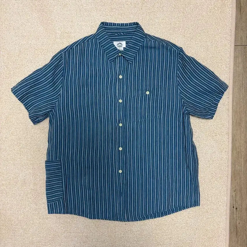 [SOLD OUT] L) 롯지 벨로 셔츠 블루 린넨 100