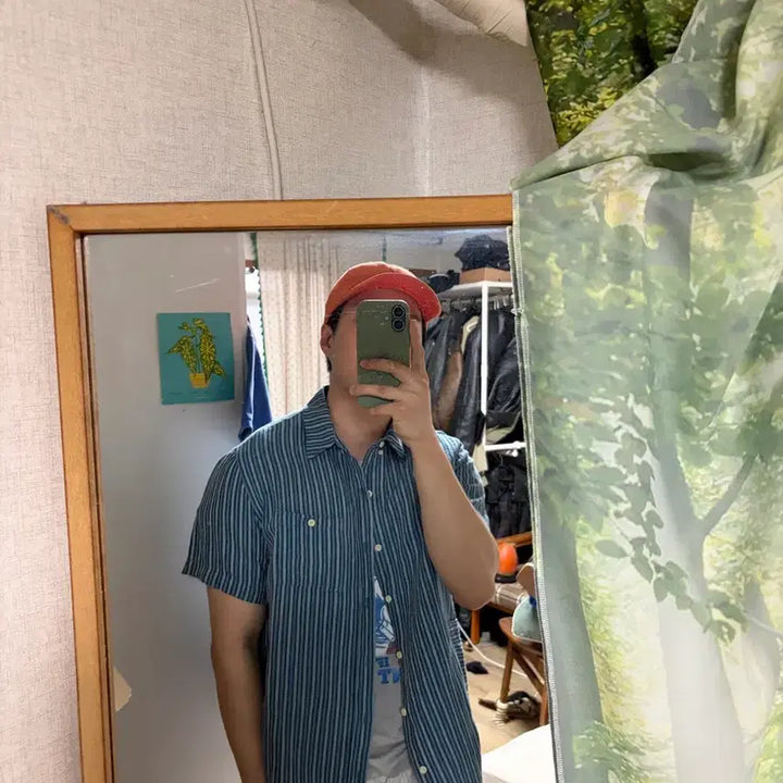 [SOLD OUT] L) 롯지 벨로 셔츠 블루 린넨 100