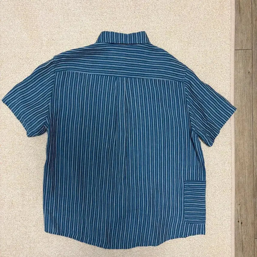 [SOLD OUT] L) 롯지 벨로 셔츠 블루 린넨 100