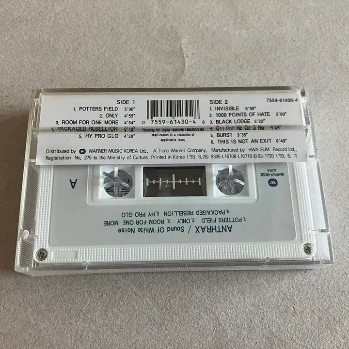 [SOLD OUT] 90년대 앤스랙스 Anthrax 6집 헤비메탈 카세트테이프