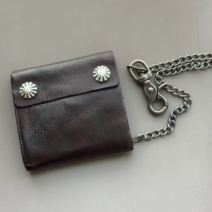 [SOLD OUT] RRL 레더 콘초 엔벨롭 체인 월렛