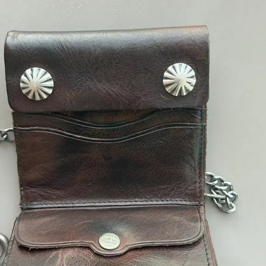 [SOLD OUT] RRL 레더 콘초 엔벨롭 체인 월렛