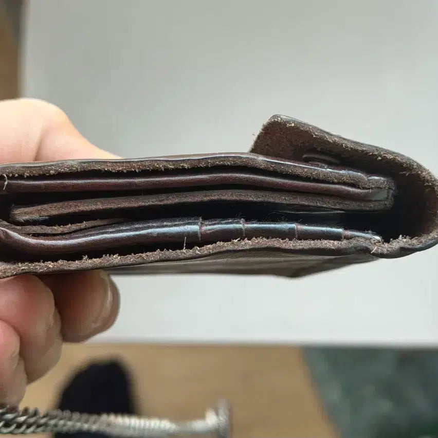 [SOLD OUT] RRL 레더 콘초 엔벨롭 체인 월렛