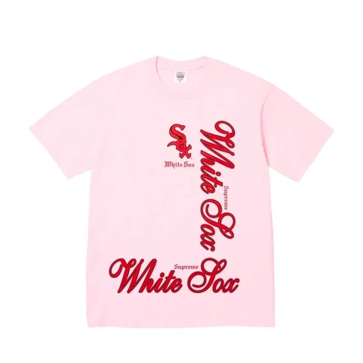 [BUNJANG] Supreme MLB Team T-shirt Light Pink / S정품)슈프림 x MLB 팀 티셔츠 라이트 핑크 - 25FW