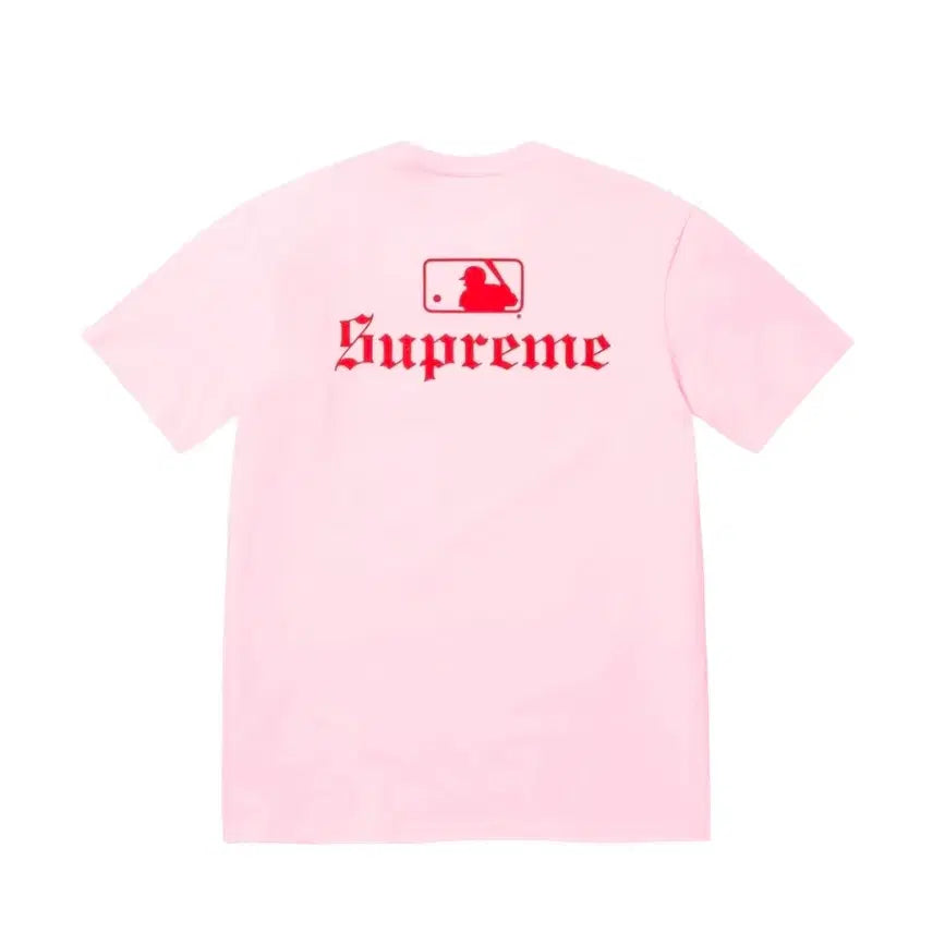 [BUNJANG] Supreme MLB Team T-shirt Light Pink / S정품)슈프림 x MLB 팀 티셔츠 라이트 핑크 - 25FW