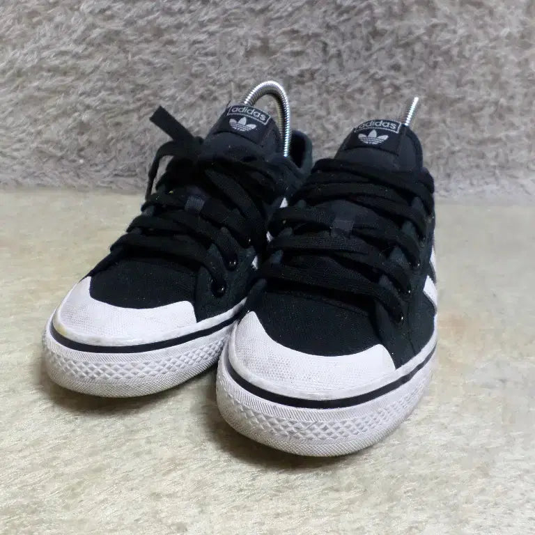 [BUNJANG] Adidas Nizza Black Sneakers (Used) / 후루룩구제 225 아디다스 니짜 블랙 운동화 스니커즈 중고 신발