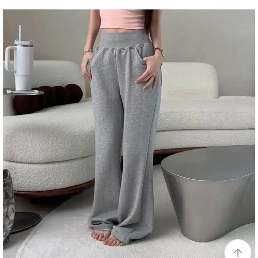 [BUNJANG] Semi Bootcut Pants - Gray &amp; Black / 세미부츠컷팬츠 그레이 블랙 (새상품)
