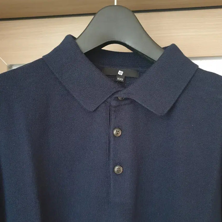[BUNJANG] Ivory Knit Short Sleeve T-Shirt (Cotton 100%) / 네이비 니트 반팔 티셔츠100 (면100%/새거)