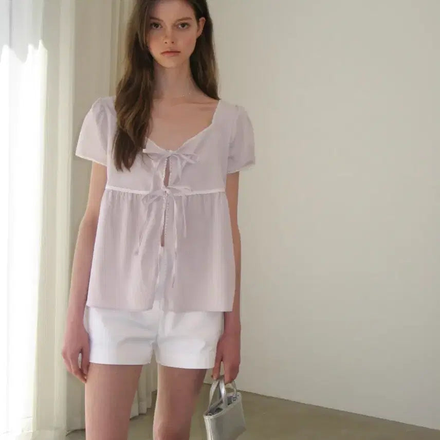 [BUNJANG] Somewherebut Ribbon Blouse / 썸웨어버터 리본 블라우스