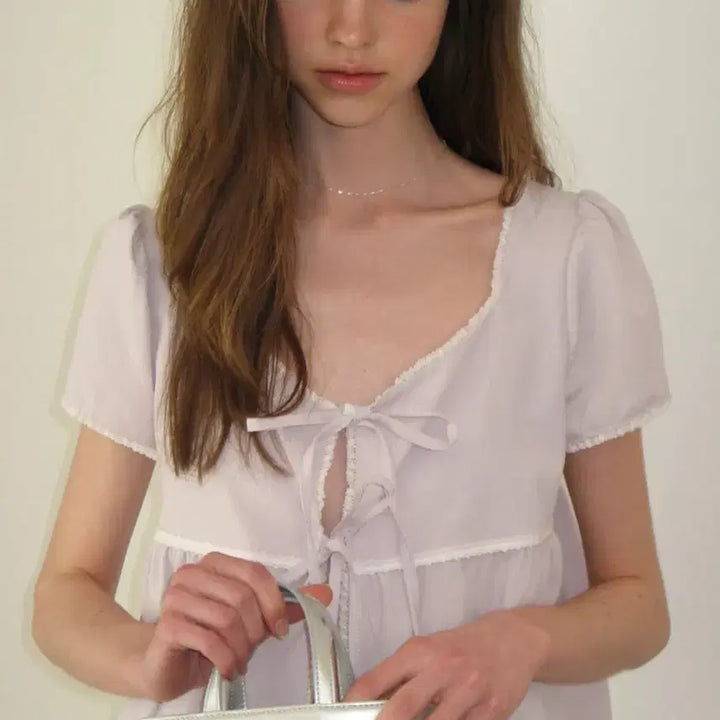[BUNJANG] Somewherebut Ribbon Blouse / 썸웨어버터 리본 블라우스