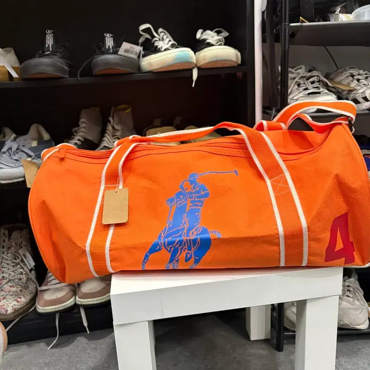 [BUNJANG] Polo Ralph Lauren Big Pony Orange Tote Bag / 폴로 랄프로렌 빅포니 오렌지 토트백 희귀매물