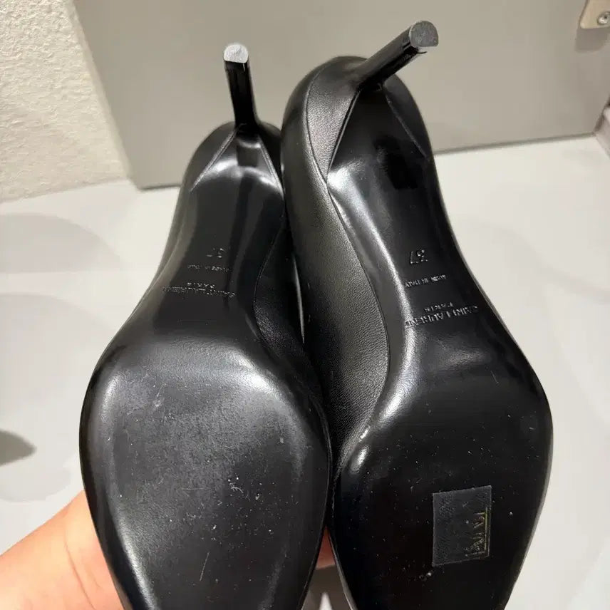 [BUNJANG] Saint Laurent Black Leather Pumps / 생로랑 블랙 레더 여성 펌프스힐