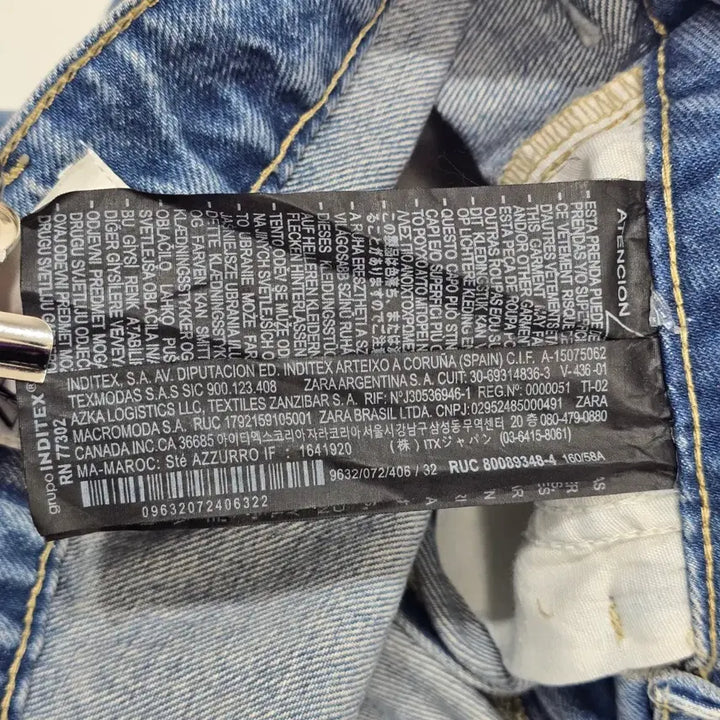 [BUNJANG] ZARA Utility Cargo Denim Wide Pants / 자라 유틸리티 카고 데님  와이드 팬츠