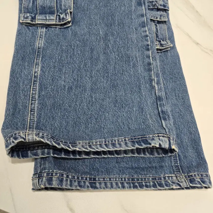[BUNJANG] ZARA Utility Cargo Denim Wide Pants / 자라 유틸리티 카고 데님  와이드 팬츠