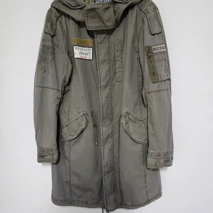 [BUNJANG] Buckaroo Vintage Y2K Long Hooded Coat XL / 버커루 빈티지  y2k야상 후드 카키색상  롱 코트 XL.