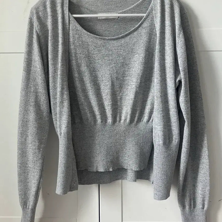 [SOLD OUT] 회색나시 긴팔가디건 세트
