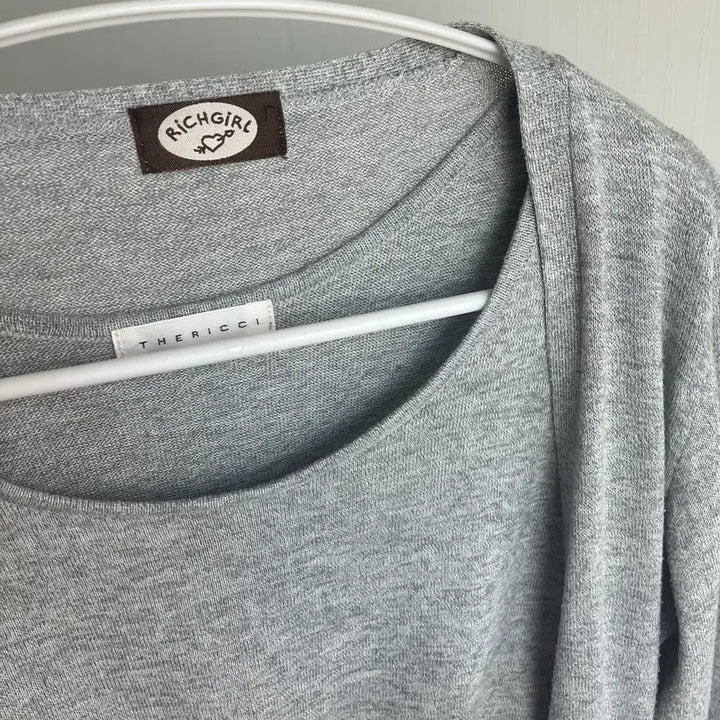 [SOLD OUT] 회색나시 긴팔가디건 세트