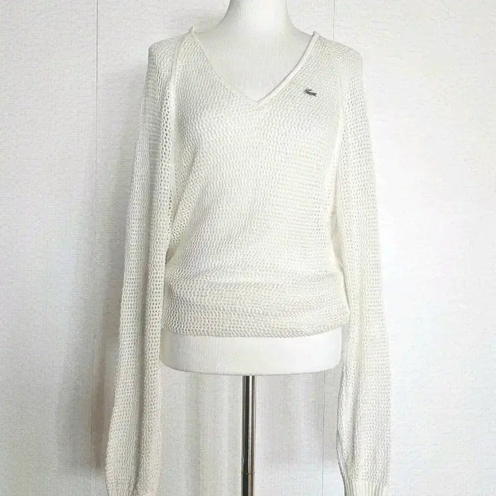 [BUNJANG] Lacoste Crochet Hooded Knit / 라코스테  크로쉐 후드 니트
