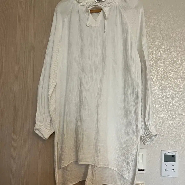 [BUNJANG] Style Com White Shirred Mini Dress / 프리싸이즈) 스타일콤 화이트 셔링 원피스