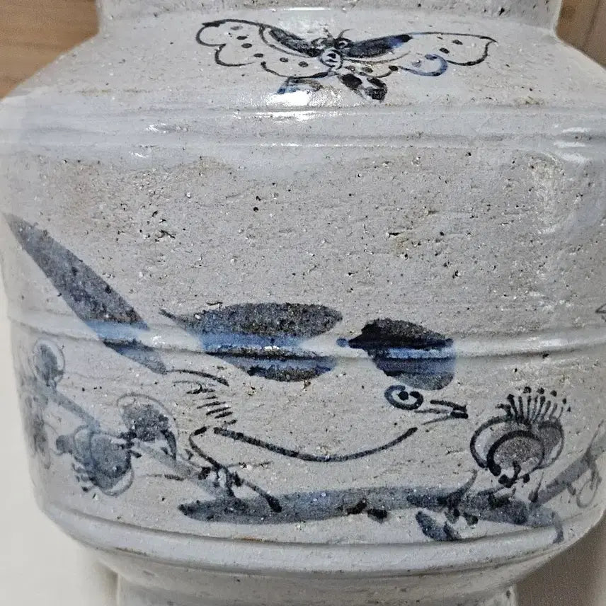 [SOLD OUT] 조선후기 백자청화 화조접문 소호