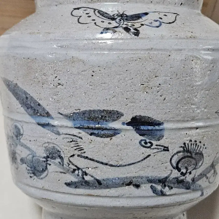 [SOLD OUT] 조선후기 백자청화 화조접문 소호