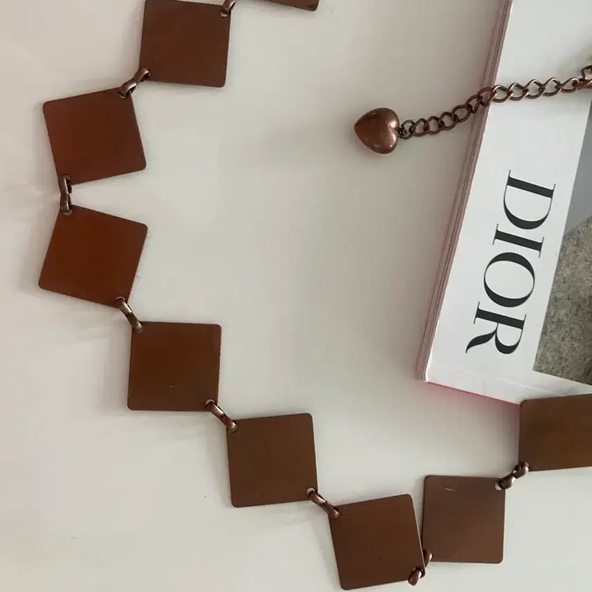 [BUNJANG] Vintage Square Chain Belt / 사각 체인 벨트 브라운 빈티지 체인벨트 y2k 보헤미안 오리엔탈