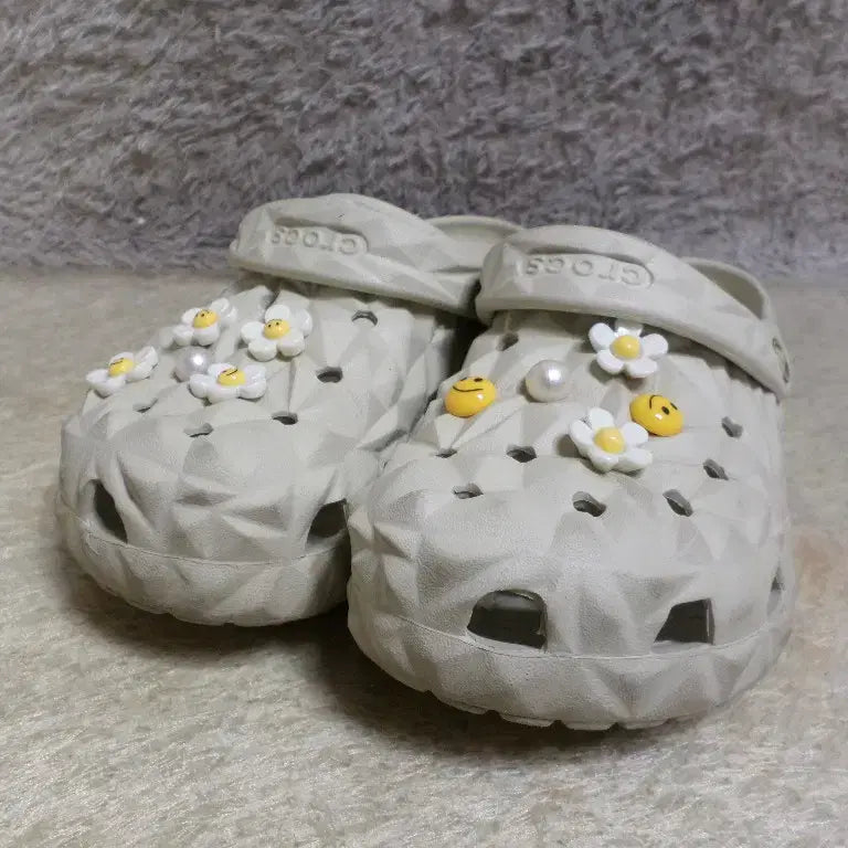 [SOLD OUT] 후루룩구제 여250 크록스 샌들 슬리퍼 베이지 중고 신발