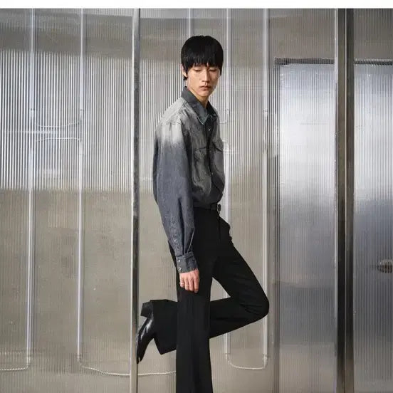 [SOLD OUT] 엘무드 잔느 플레어 슬랙스 블랙 46