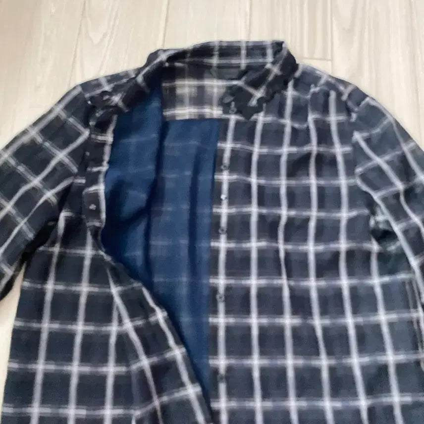 [BUNJANG] CC Collect Black Checkered 3/4 Sleeve Shirt / 씨씨콜렉트 칠부소매 블랙체크 셔츠 55