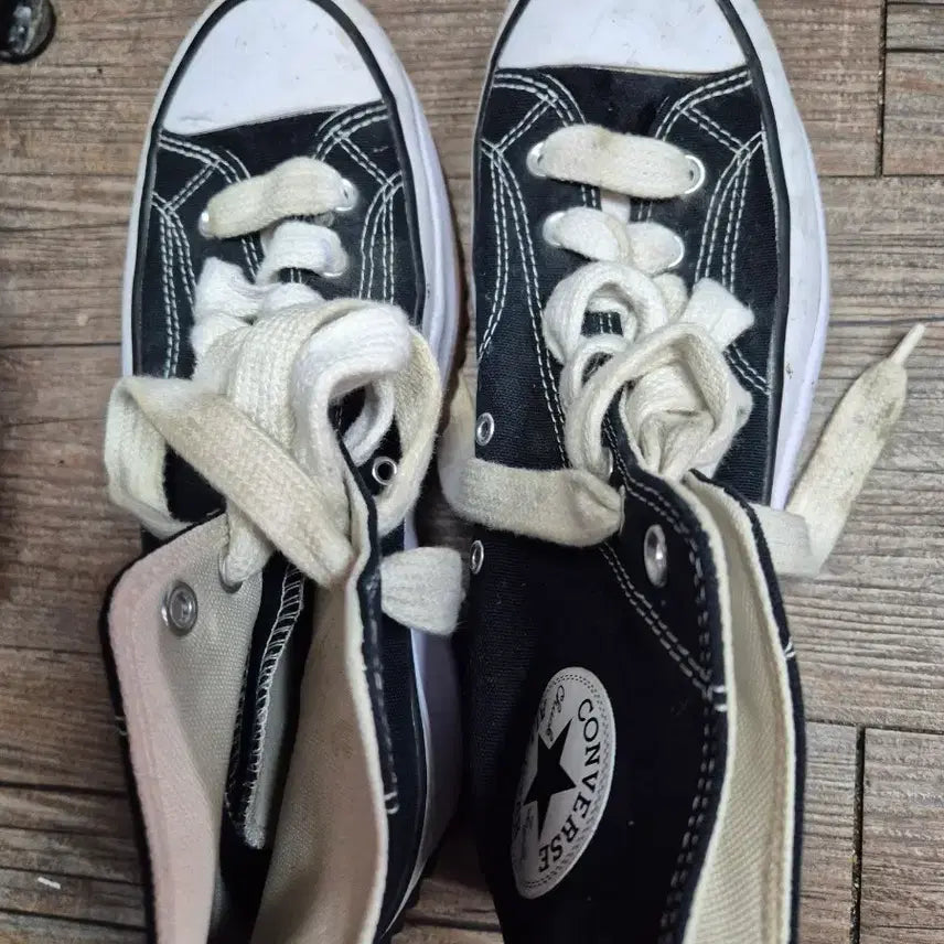 [BUNJANG] Converse Black High Top Sneakers / 컨버스 블랙 하이 스니커즈 운동화