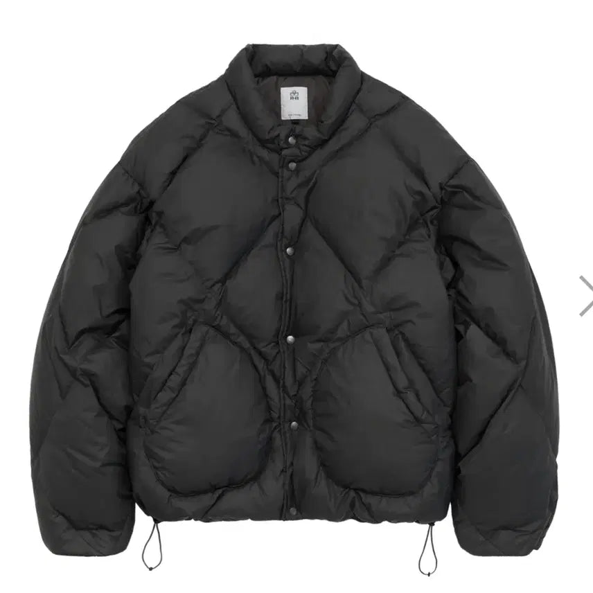 [BUNJANG] Polytelu Rhombus Down Puffer Jacket Black Charcoal / (3) 폴리테루 24fw 롬버스 다운 퍼퍼 자켓 블랙 차콜