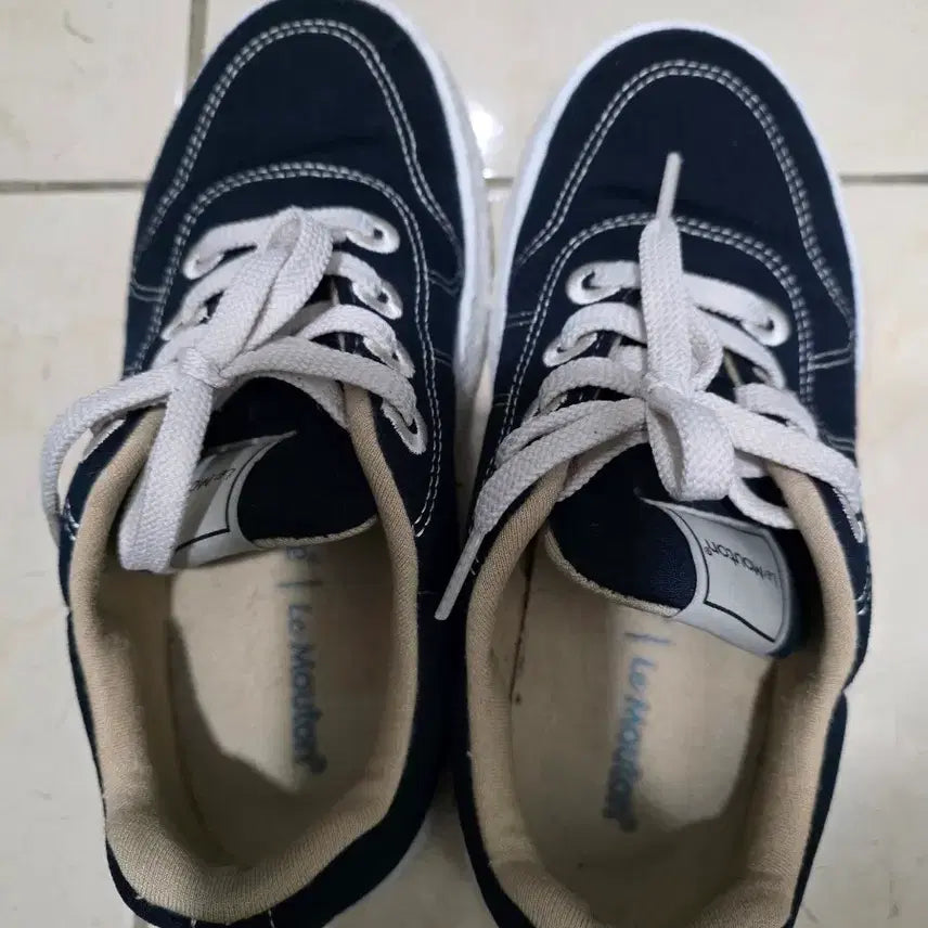 [BUNJANG] Le Mouton Navy Sneakers 225 / 르무통 Le Mouton 네이비 스니커즈 225