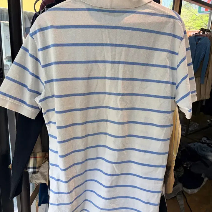 [BUNJANG] Polo Ralph Lauren Striped Short Sleeve Polo Shirt / 폴로 랄프로렌 스트라이프 반팔 카라티