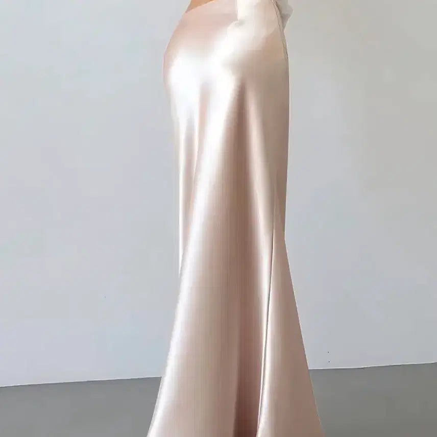 [SOLD OUT] 새틴 롱 스커트 연핑크