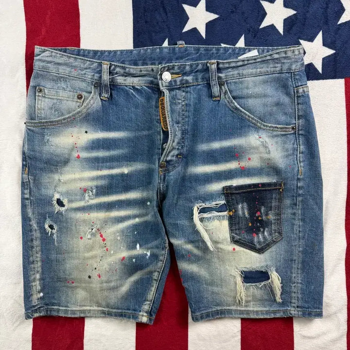 [BUNJANG] Dsquared2 RAVE ON Denim Shorts / [정품 / 희귀] 디스퀘어드2 RAVE ON 데님 반바지