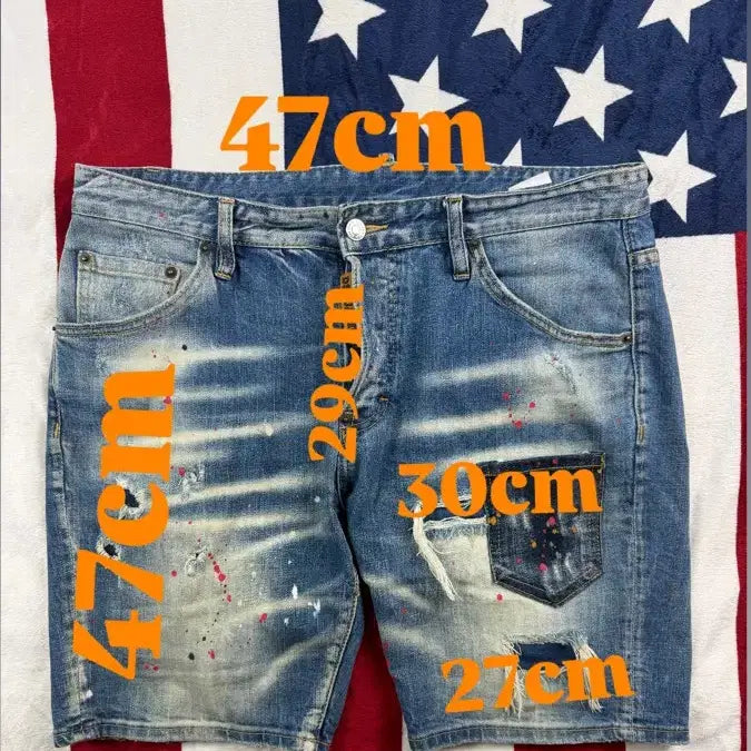 [BUNJANG] Dsquared2 RAVE ON Denim Shorts / [정품 / 희귀] 디스퀘어드2 RAVE ON 데님 반바지